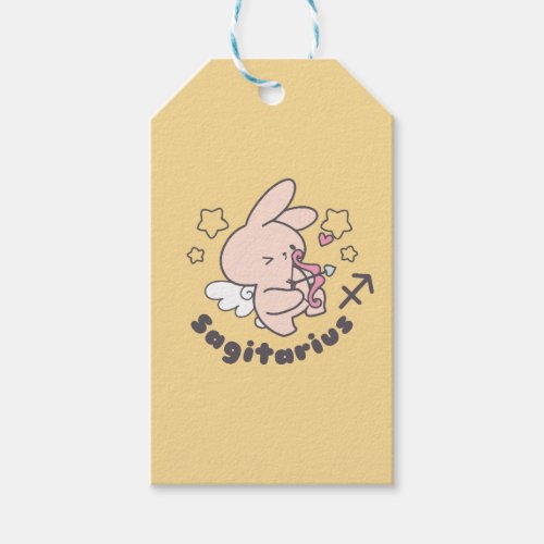 Sagittarius Bunny Loves Adventurous Archer Gift Tags