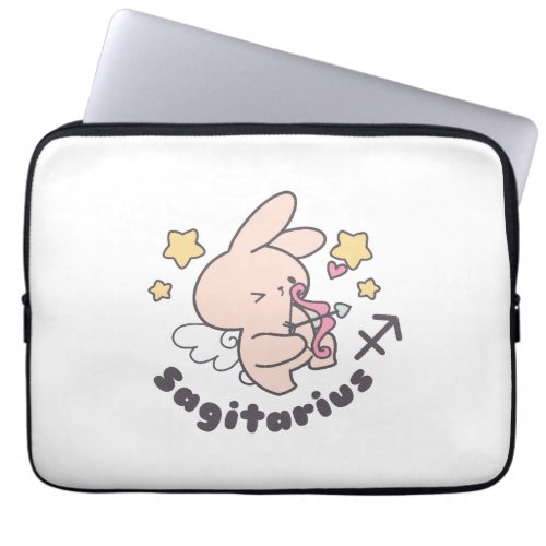 Sagittarius Bunny Loves Adventurous Archer Laptop Sleeve