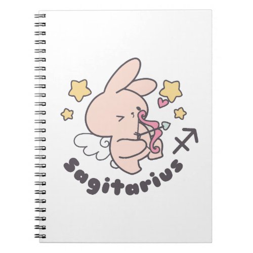 Sagittarius Bunny Loves Adventurous Archer Notebook