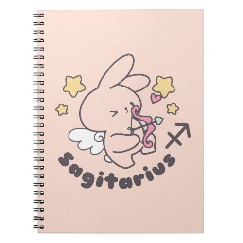 Sagittarius Bunny Loves Adventurous Archer Notebook