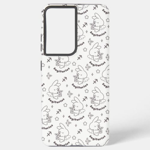 Sagittarius Bunny Pattern Loves Cosmic Dance III Samsung Galaxy S21 Ultra Case