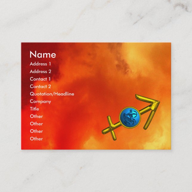 SAGITTARIUS BUSINESS CARD (Front)