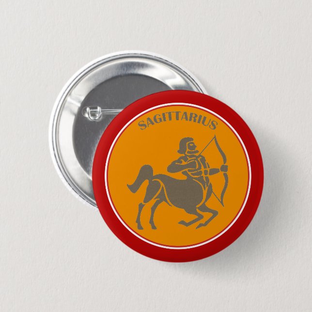 Sagittarius Button (Front & Back)