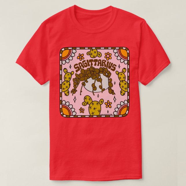 Sagittarius Cactus T-Shirt (Design Front)