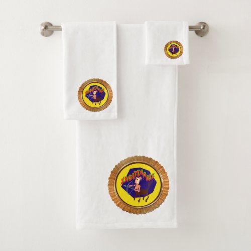 Sagittarius Cartton Zodiac Astrology design Bath Towel Set