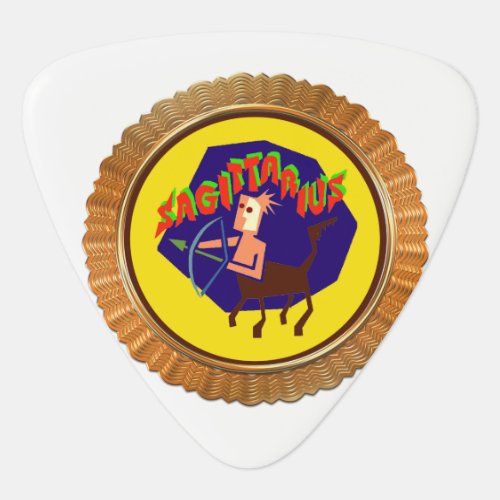 Sagittarius Cartton Zodiac Astrology design Guitar Pick