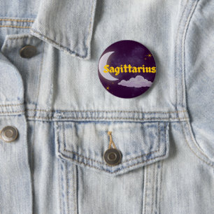 Sagittarius Celestial Aesthetic Moon Cloud Stars Button