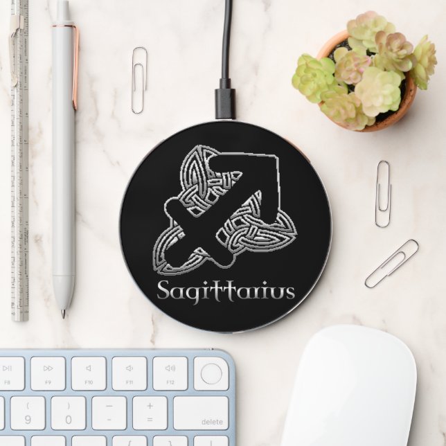 Sagittarius Celtic Zodiac Sign  Wireless Charger (Desk)