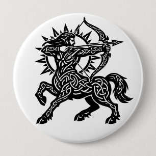 Sagittarius Centaur Archer — Mythic Zodiac Inkwork Button