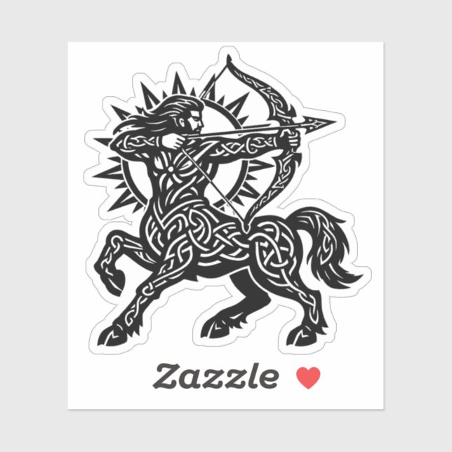 Sagittarius Centaur Archer — Mythic Zodiac Inkwork Sticker (Sheet)