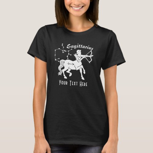 Sagittarius Centaur Constellation Birthday Text T_Shirt