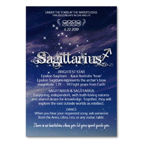 Sagittarius Centerpiece Table Card