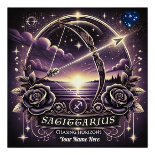 Sagittarius “Chasing Horizons” Glossy Poster