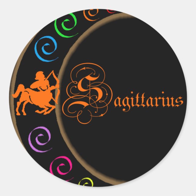 Sagittarius Classic Round Sticker (Front)