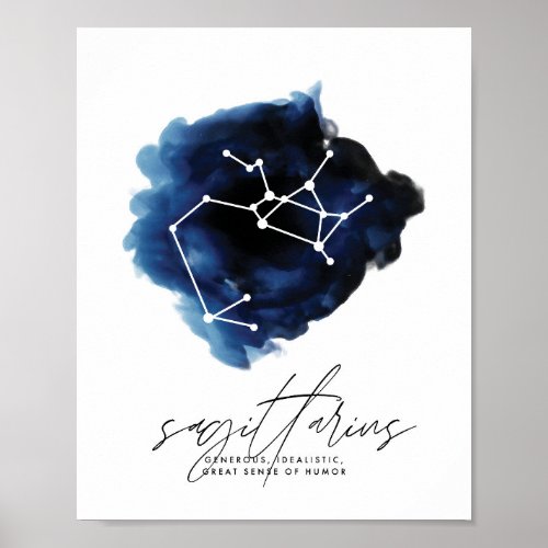 Sagittarius Constellation Character Traits Poster
