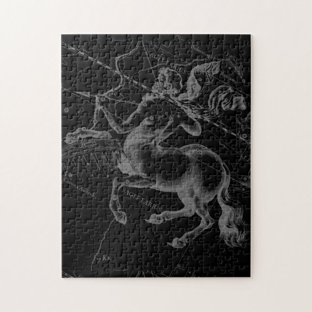 Sagittarius Constellation Classy Hevelius Engaving Jigsaw Puzzle (Vertical)