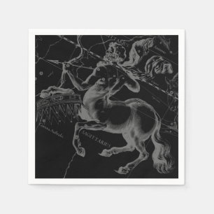 Sagittarius Constellation Classy Hevelius Engaving Napkins
