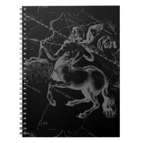 Sagittarius Constellation Classy Hevelius Engaving Notebook