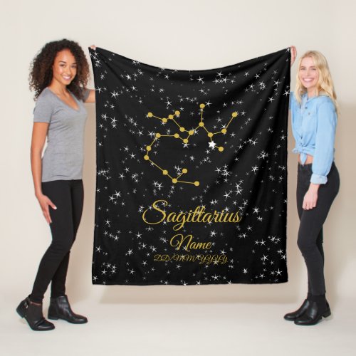 Sagittarius Constellation Fleece Blanket