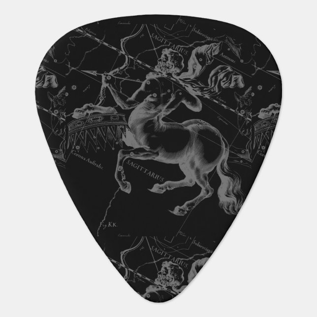 Sagittarius Constellation Hevelius1690 Nov22-Dec21 Guitar Pick (Front)