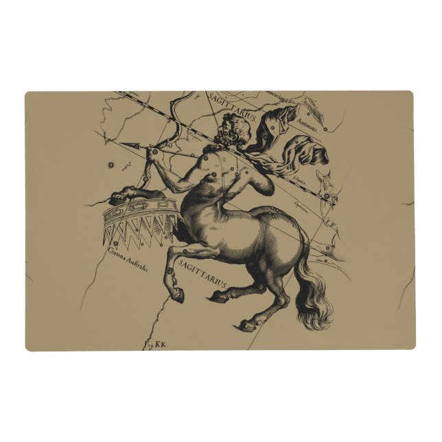 Sagittarius Constellation Hevelius1690 Nov22-Dec21 Placemat (Front)