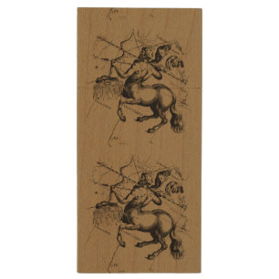 Sagittarius Constellation Hevelius1690 Nov22-Dec21 Wood USB Flash Drive