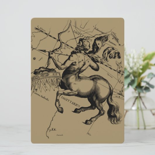 Sagittarius Constellation Hevelius 1690 Engraving (Standing Front)