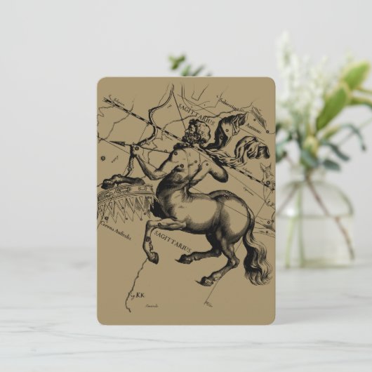 Sagittarius Constellation Hevelius 1690 Engraving (Standing Front)