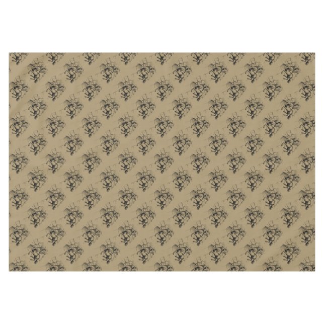 Sagittarius Constellation Hevelius 1690 Engraving Tablecloth (Front (Horizontal))