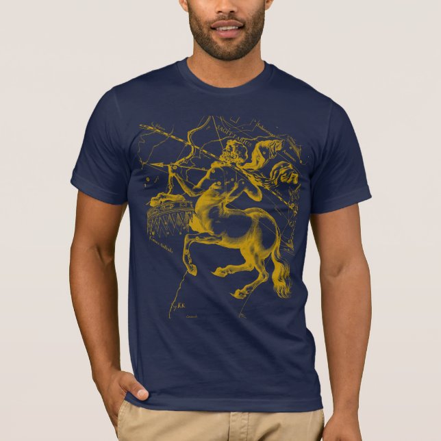 Sagittarius Constellation Hevelius circa 1690 T-Shirt (Front)