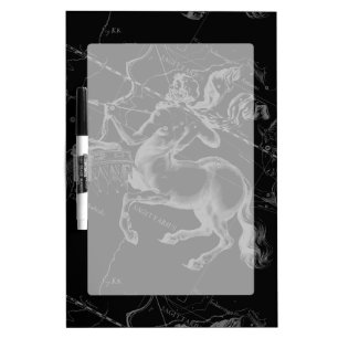 Sagittarius Constellation Hevelius Map on Black Dry-Erase Board