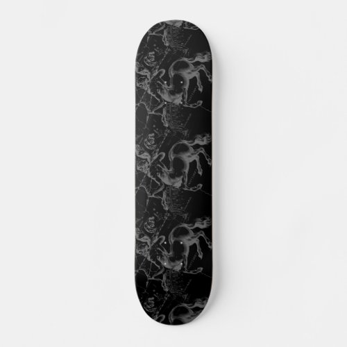 Sagittarius Constellation Hevelius Map on Black Skateboard Deck