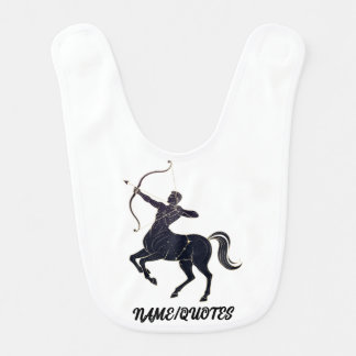 Sagittarius Constellation Line Art – Cosmic Zodiac Baby Bib