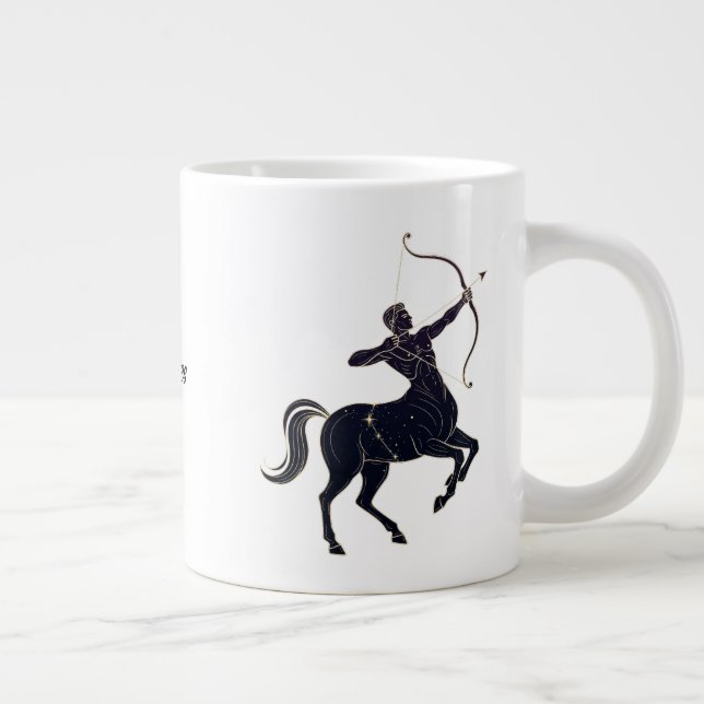 Sagittarius Constellation Line Art – Cosmic Zodiac Giant Coffee Mug (Right)