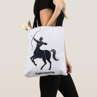 Sagittarius Constellation Line Art – Cosmic Zodiac Tote Bag