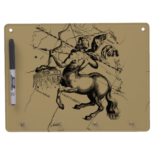 Sagittarius Constellation Map by Hevelius Dry Erase Board With Keychain Holder (Front)