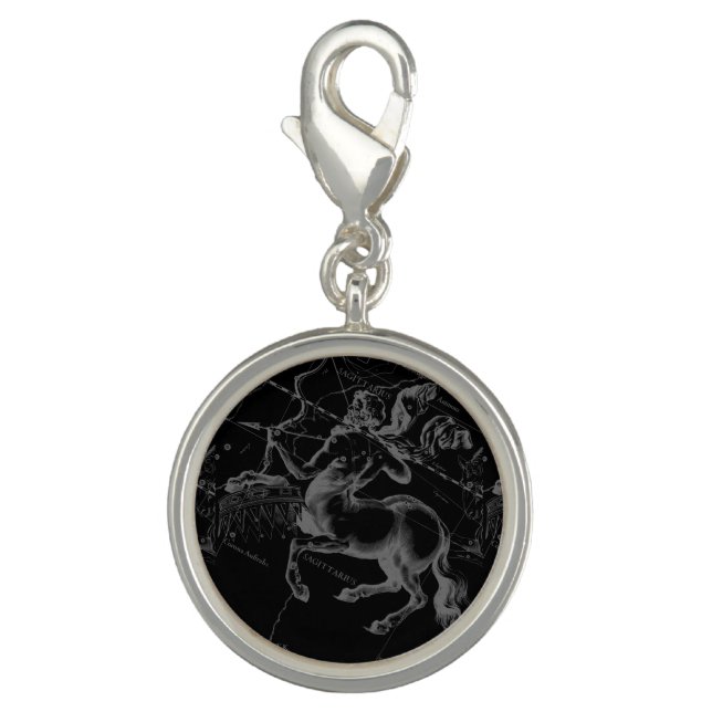 Sagittarius Constellation Map by Hevelius on Black Charm (Front)