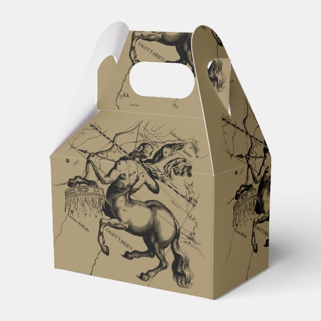 Sagittarius Constellation Map Hevelius 1690 Favor Boxes (Back Side)