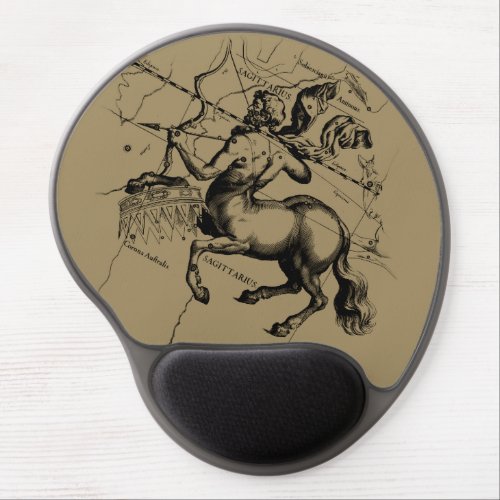 Sagittarius Constellation Map Hevelius 1690 Gel Mouse Pad