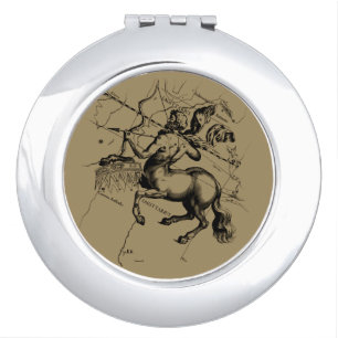 Sagittarius Constellation Map Hevelius 1690 Makeup Mirror