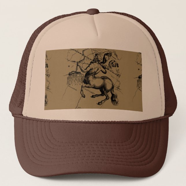 Sagittarius Constellation Map Hevelius 1690 Trucker Hat (Front)
