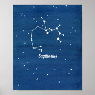 Sagittarius Constellation Night Sky Poster