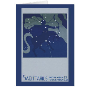 Sagittarius Constellation Vintage Zodiac Astrology Cards