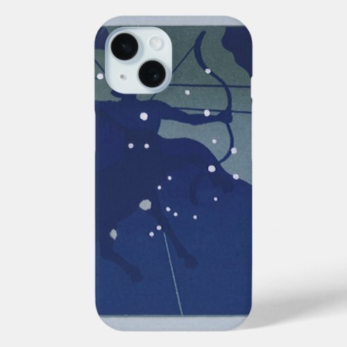 Sagittarius Constellation Vintage Zodiac Astrology iPhone 15 Case