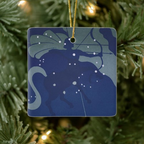 Sagittarius Constellation Vintage Zodiac Astrology Ceramic Ornament