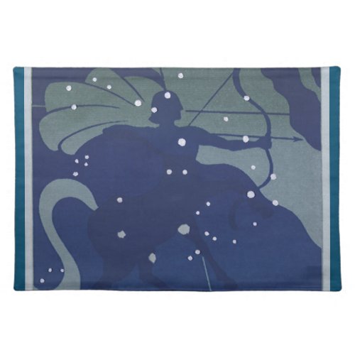Sagittarius Constellation Vintage Zodiac Astrology Cloth Placemat