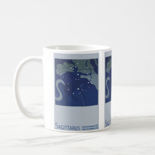 Sagittarius Constellation Vintage Zodiac Astrology Coffee Mug