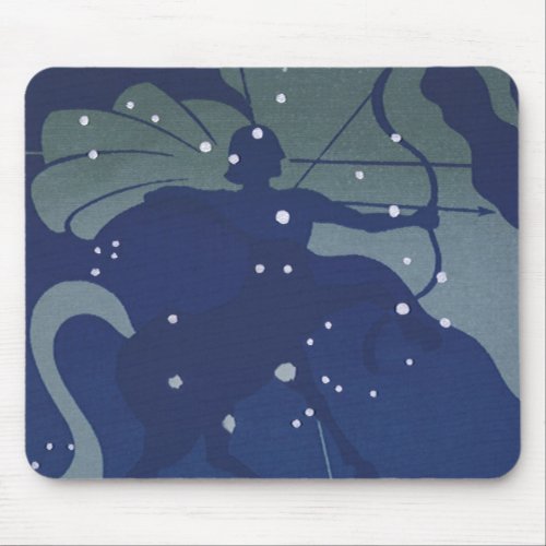 Sagittarius Constellation Vintage Zodiac Astrology Mouse Pad