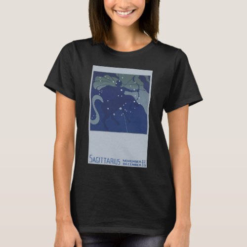 Sagittarius Constellation Vintage Zodiac Astrology T_Shirt