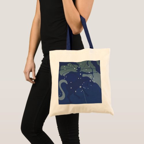 Sagittarius Constellation Vintage Zodiac Astrology Tote Bag